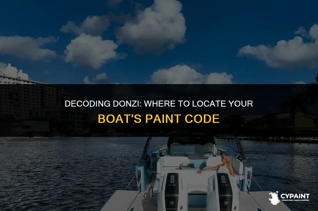 where do you find paint code on a donzi boat