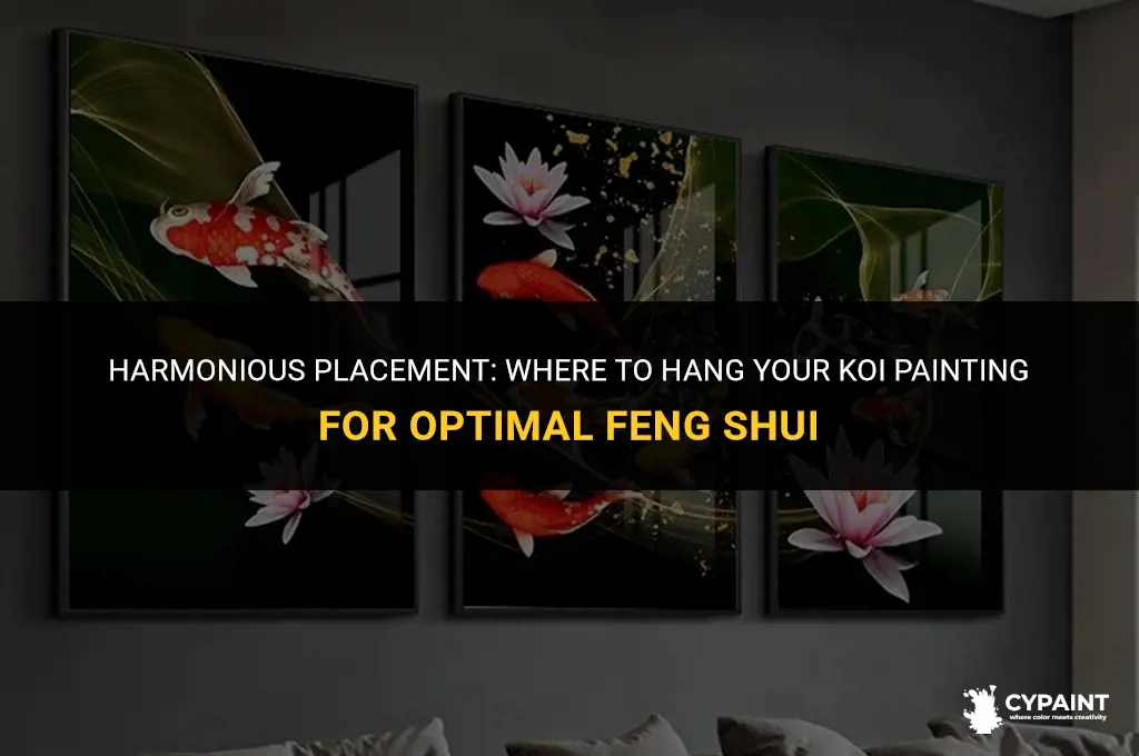 where do you place a koi painting in the home
