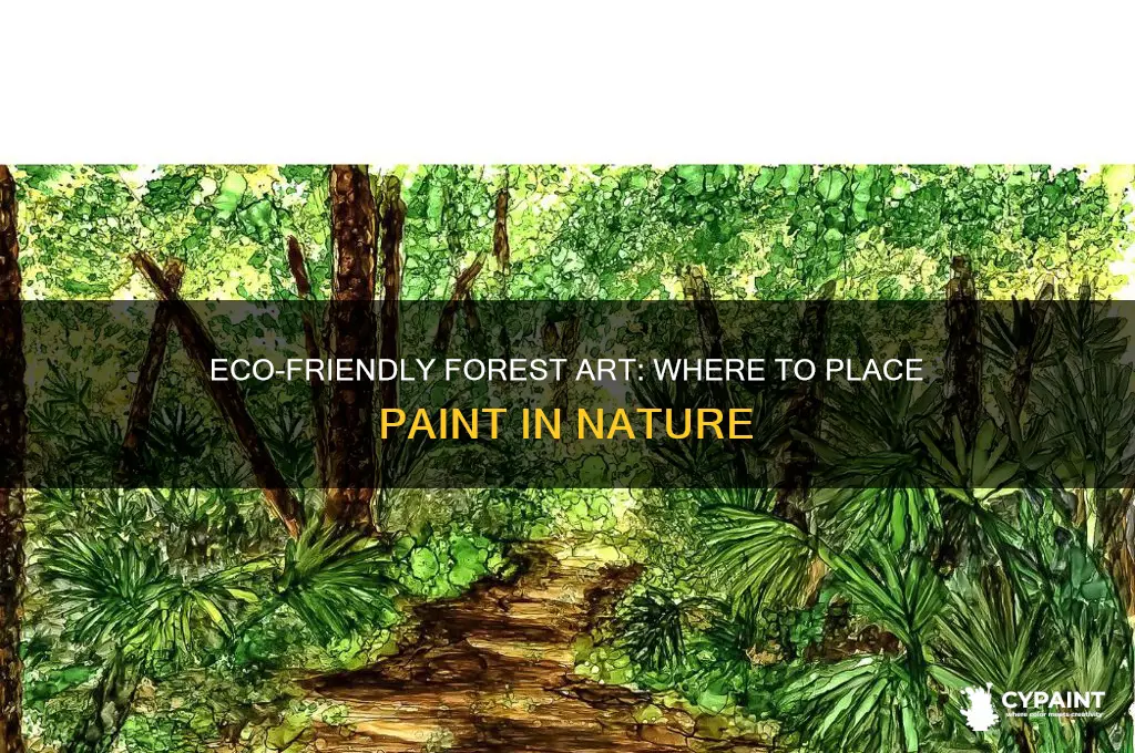where do you put the paint in the forest