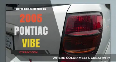 Locate Your 2005 Pontiac Vibe's Paint Code: A Quick Guide