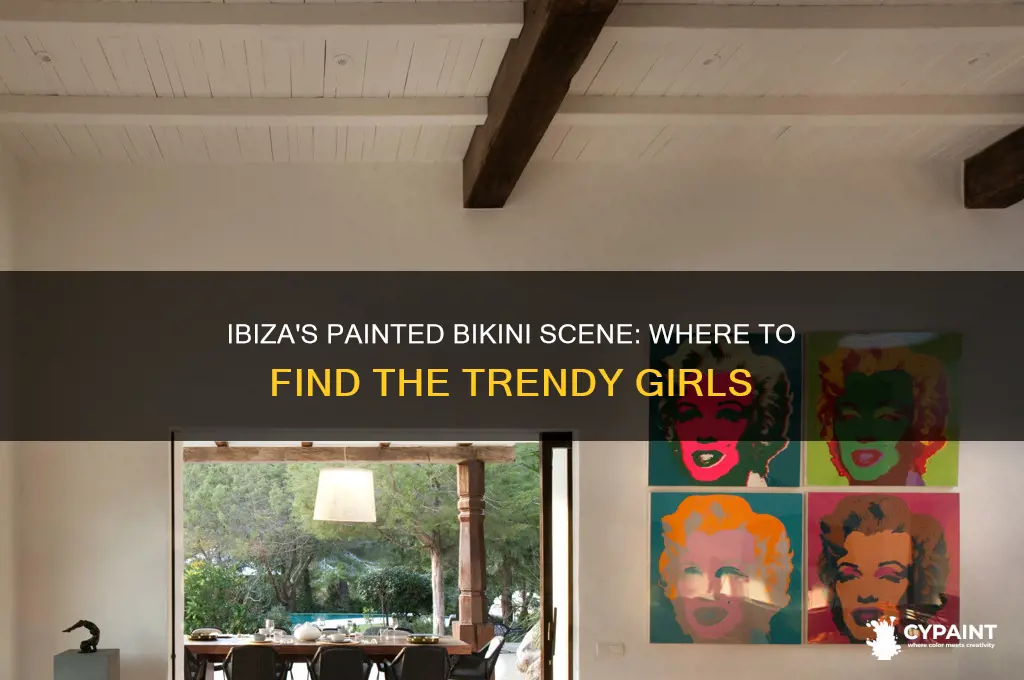 where in ibiza do the grls have painted bikinis