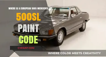European 1985 Mercedes 500SL Paint Code Location Guide