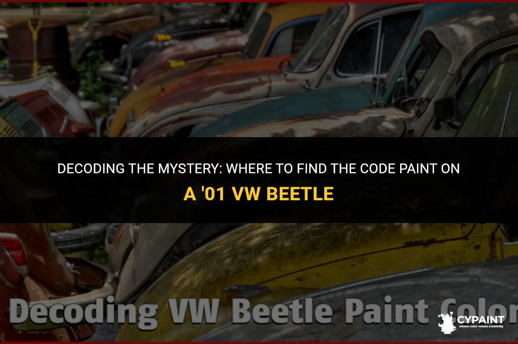 where is located the code paint at 01 vw bettle