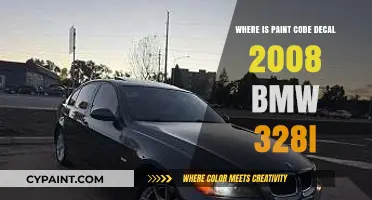Finding the Paint Code Decal on a 2008 BMW 328i