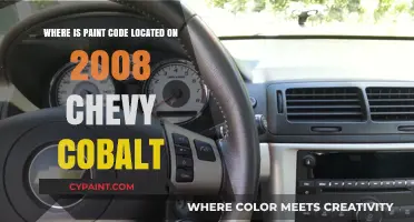 Finding the Paint Code on a 2008 Chevy Cobalt: A Guide