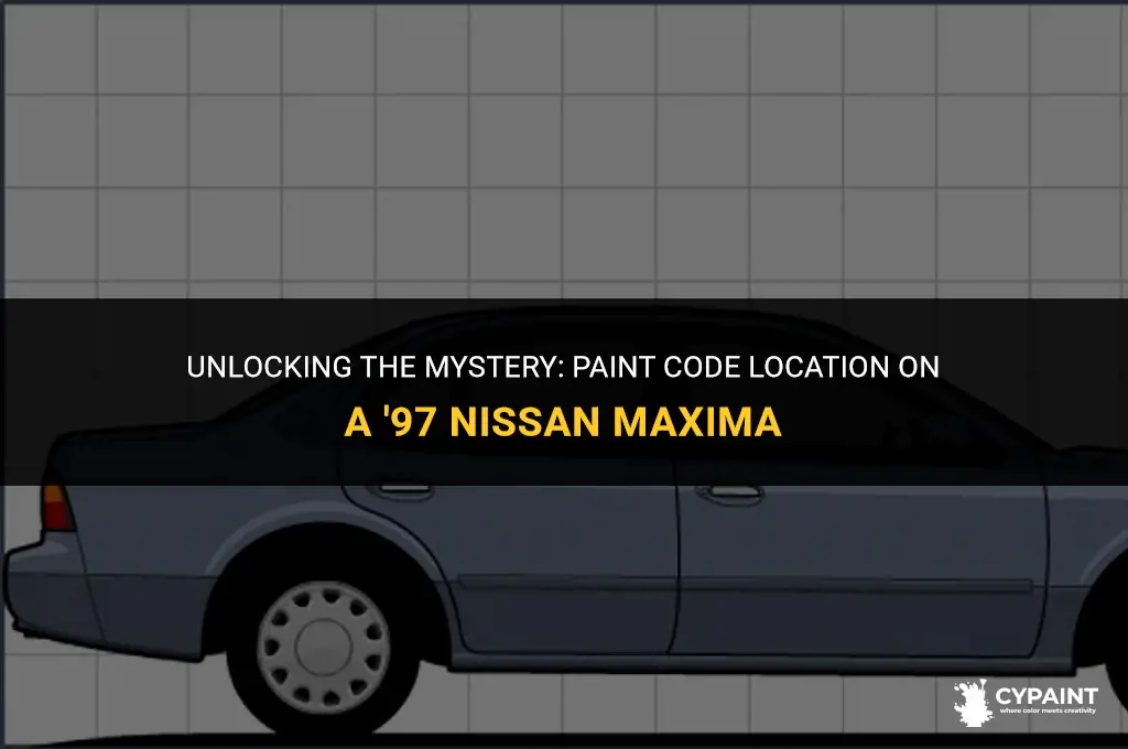 where is paint code location on a 97 nissan maxima