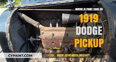 Finding the Paint Code on a 1919 Dodge Pickup Truck