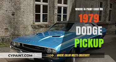 Finding the Paint Code on a 1979 Dodge Pickup Truck