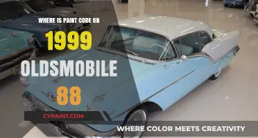 Finding the Paint Code on a 1999 Oldsmobile 88: A Guide