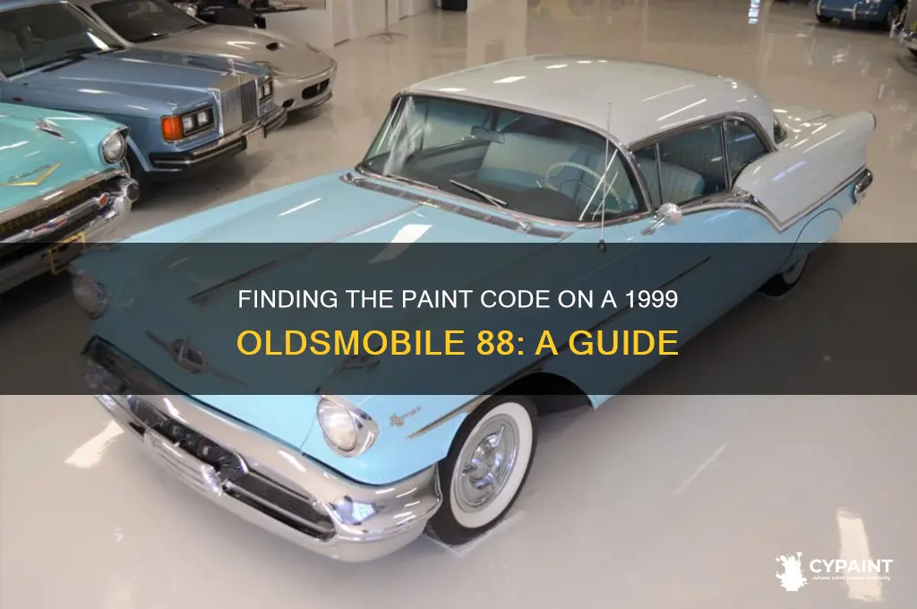 where is paint code on 1999 oldsmobile 88