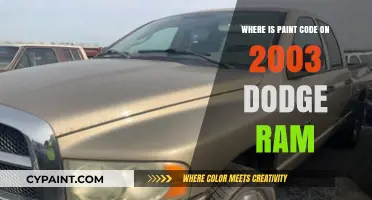 Finding Your 2003 Dodge Ram's Paint Code: A Quick Guide