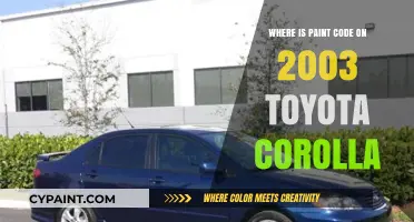 Finding Your 2003 Toyota Corolla's Paint Code: A Quick Guide