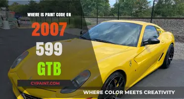 Finding the Paint Code on a 2007 Ferrari 599 GTB