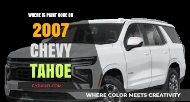 Finding Your 2007 Chevy Tahoe's Paint Code: A Quick Guide