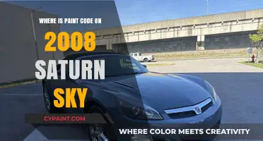 Finding the Paint Code on a 2008 Saturn Sky: A Guide