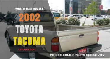 Finding Your 2002 Toyota Tacoma's Paint Code: A Quick Guide