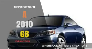 Finding Your 2010 G6 Paint Code: A Quick Guide