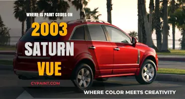Finding Your 2003 Saturn Vue's Paint Code Location Guide