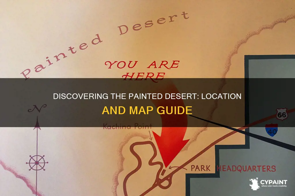 where is painted desert located on a map