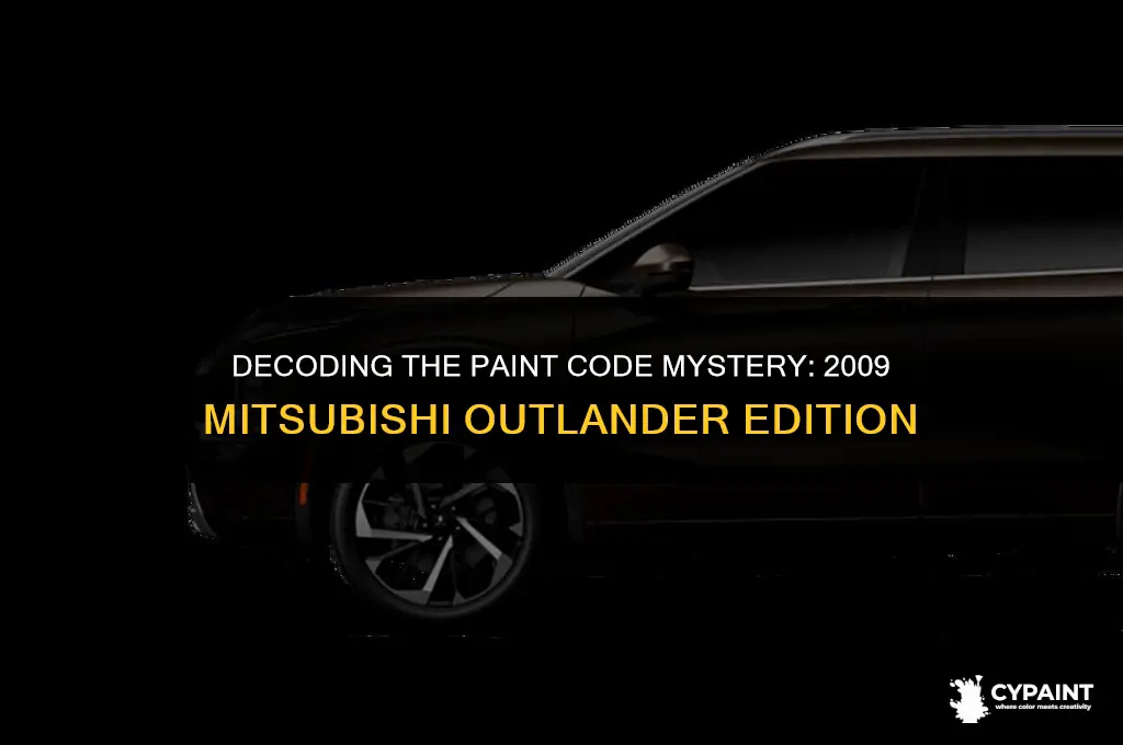 where is th3 paint code on a 2009 mitsubishi outlander
