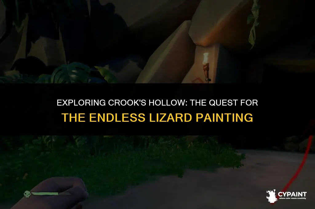where is the endless lizard painting on crook