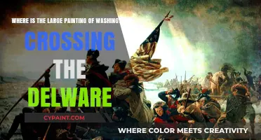 Where is the Large Painting of Washington Crossing the Delaware?