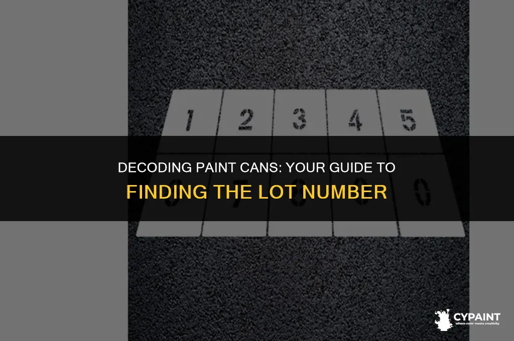 where is the lot number on a can of paint