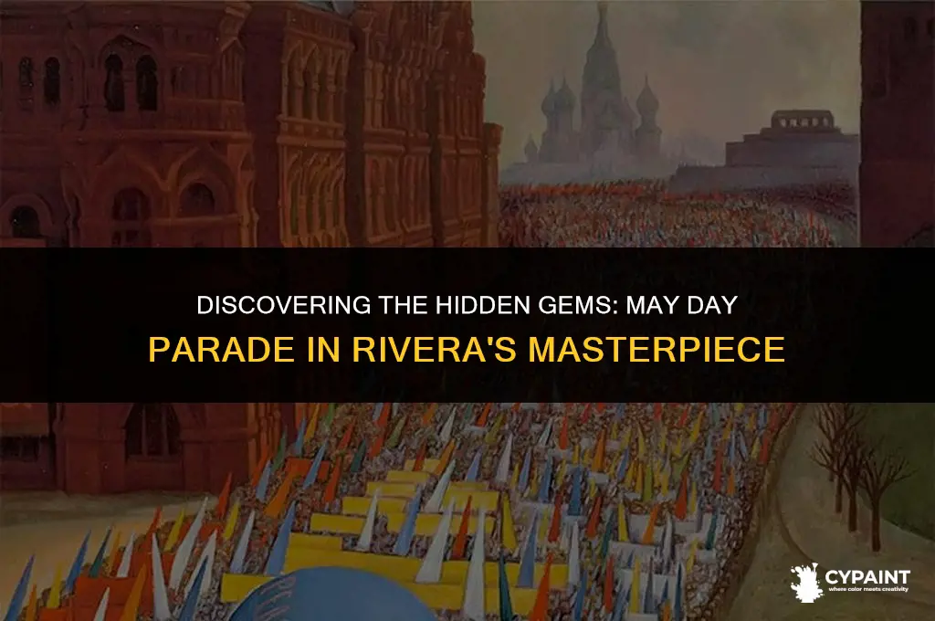 where is the may day parademlocated in the painting rivera