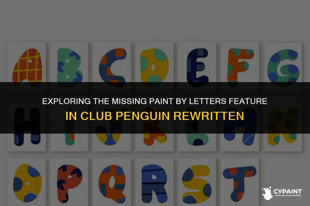 where is the paint by letters in club penguin rewritten