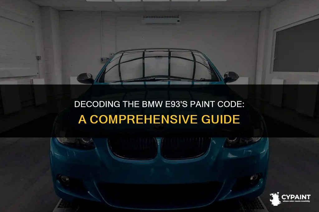 where is the paint code found on a bmw e93