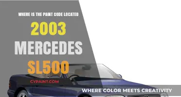 Finding the Paint Code on a 2003 Mercedes SL500: Location Guide