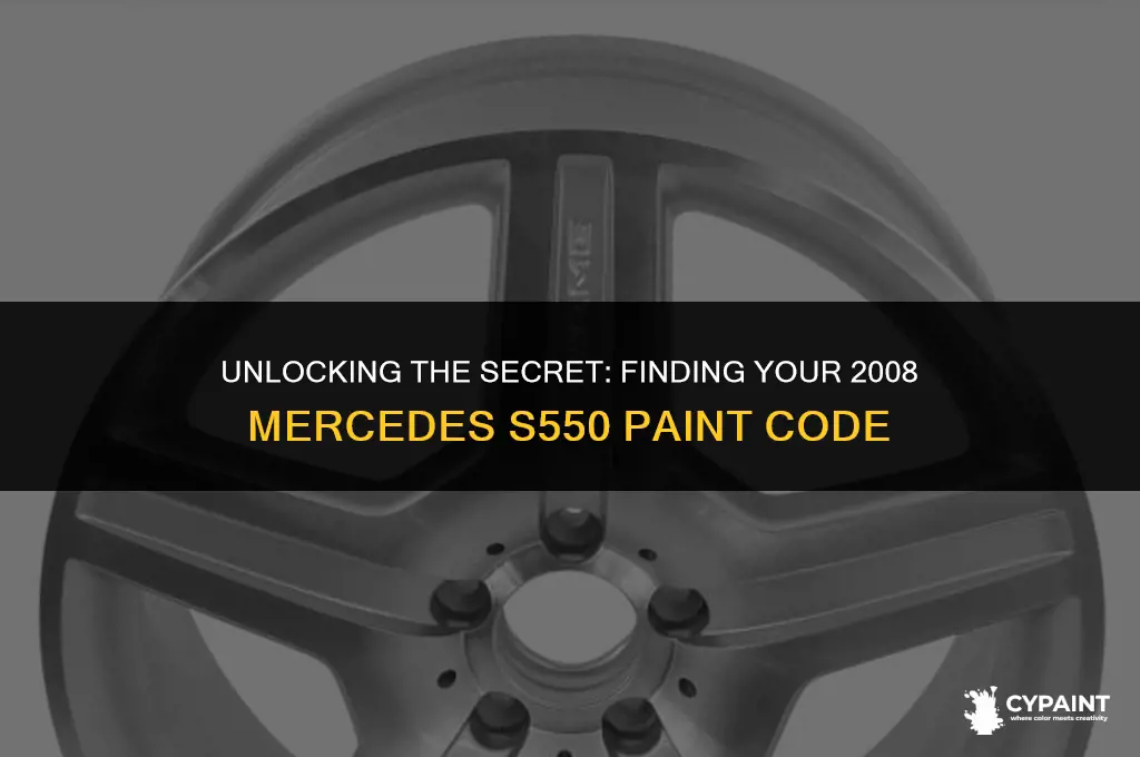 where is the paint code located for 2008 mercedes s550