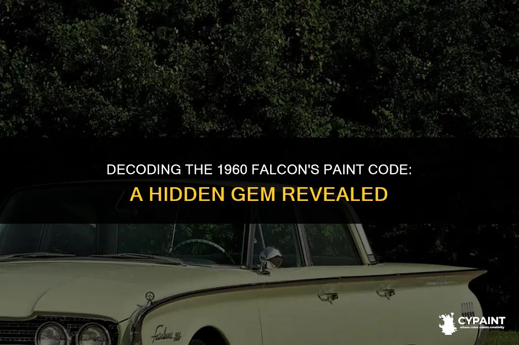 where is the paint code located on a 1960 falcon