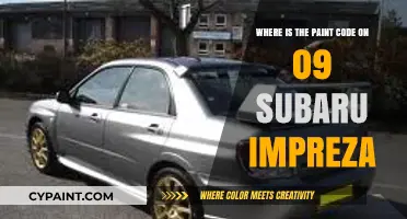 Locate Your 09 Subaru Impreza Paint Code: Quick Guide