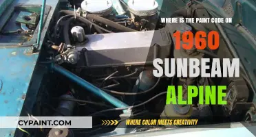 Locating the Paint Code on a 1960 Sunbeam Alpine