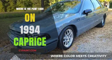 Finding the Paint Code on a 1994 Chevrolet Caprice