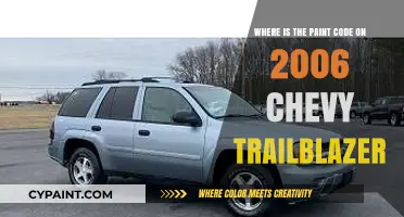 Finding the Paint Code on a 2006 Chevy Trailblazer