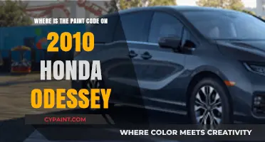 Finding the Paint Code on Your 2010 Honda Odyssey: A Guide