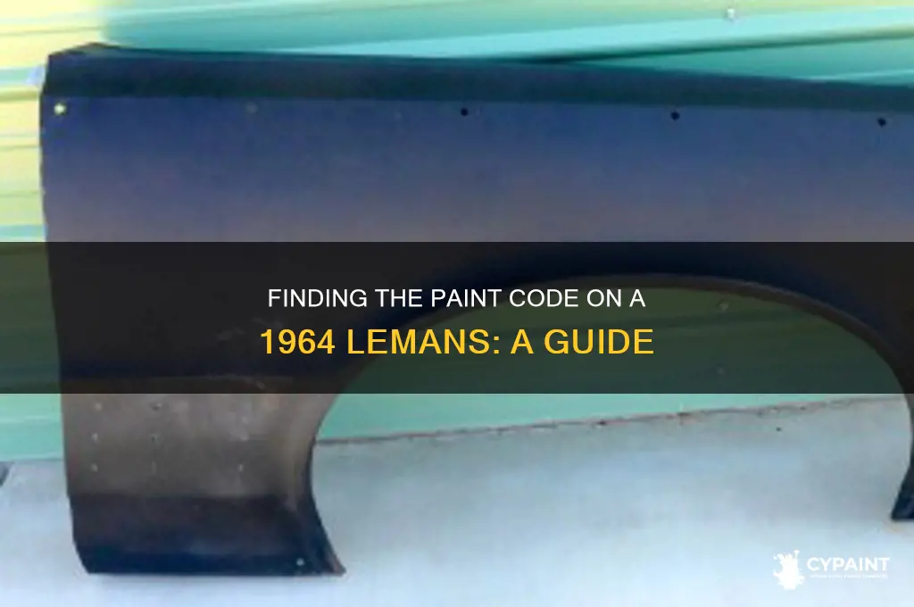 where is the paint code on 64 lemans