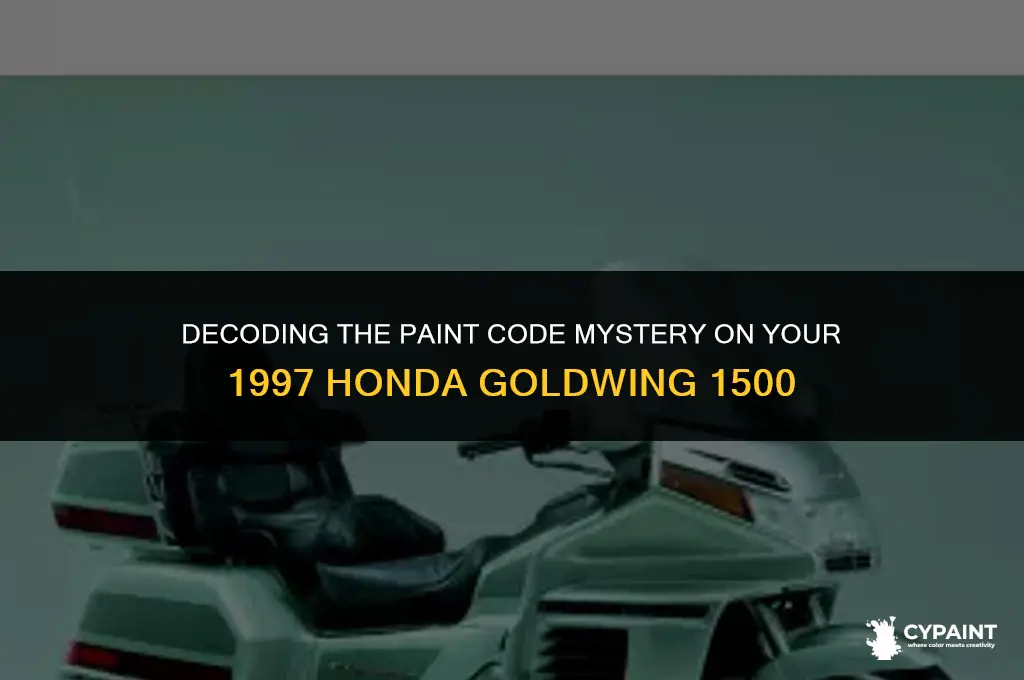 where is the paint code on 97 honda goldwing 1500