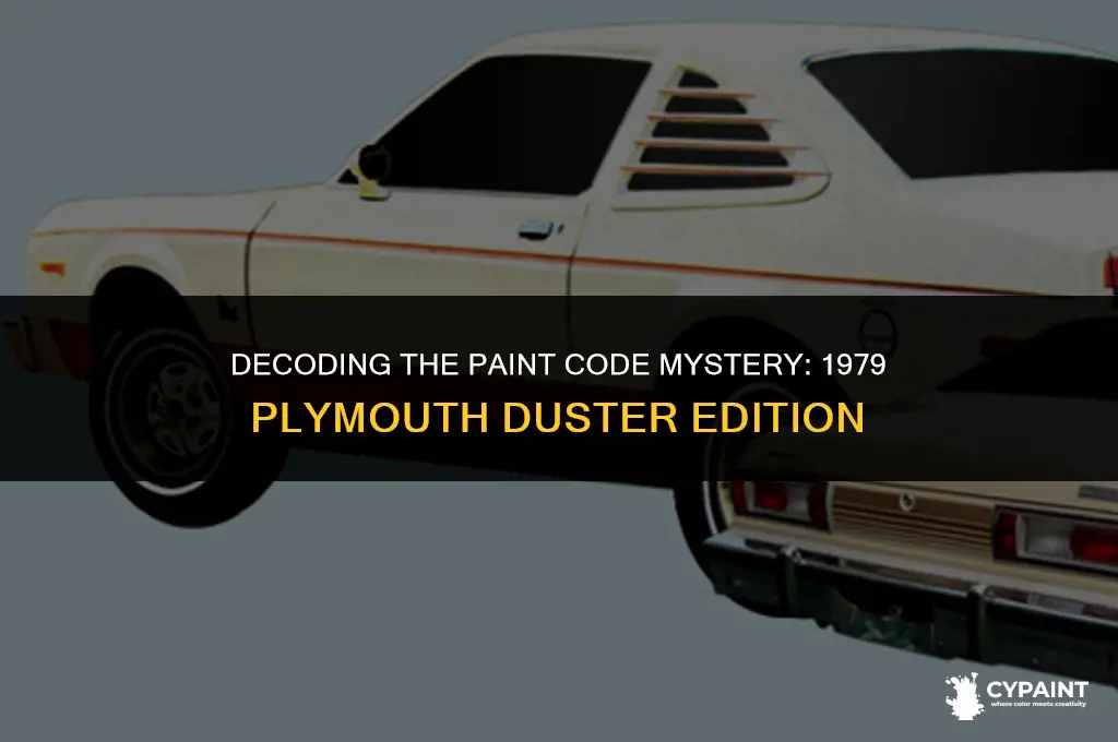 where is the paint code on a 1979 plymouth duster