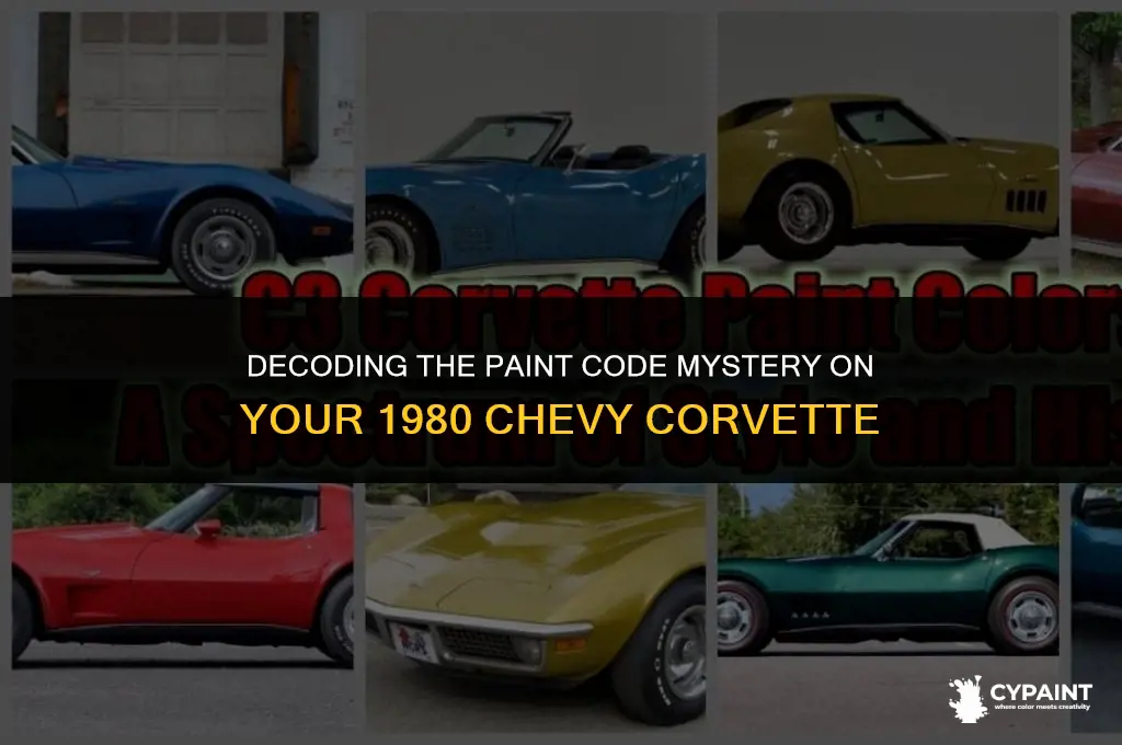 where is the paint code on a 1980 chevy corvette