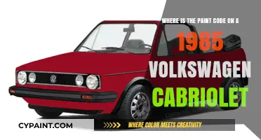 Decoding the Paint Code on Your 1985 Volkswagen Cabriolet