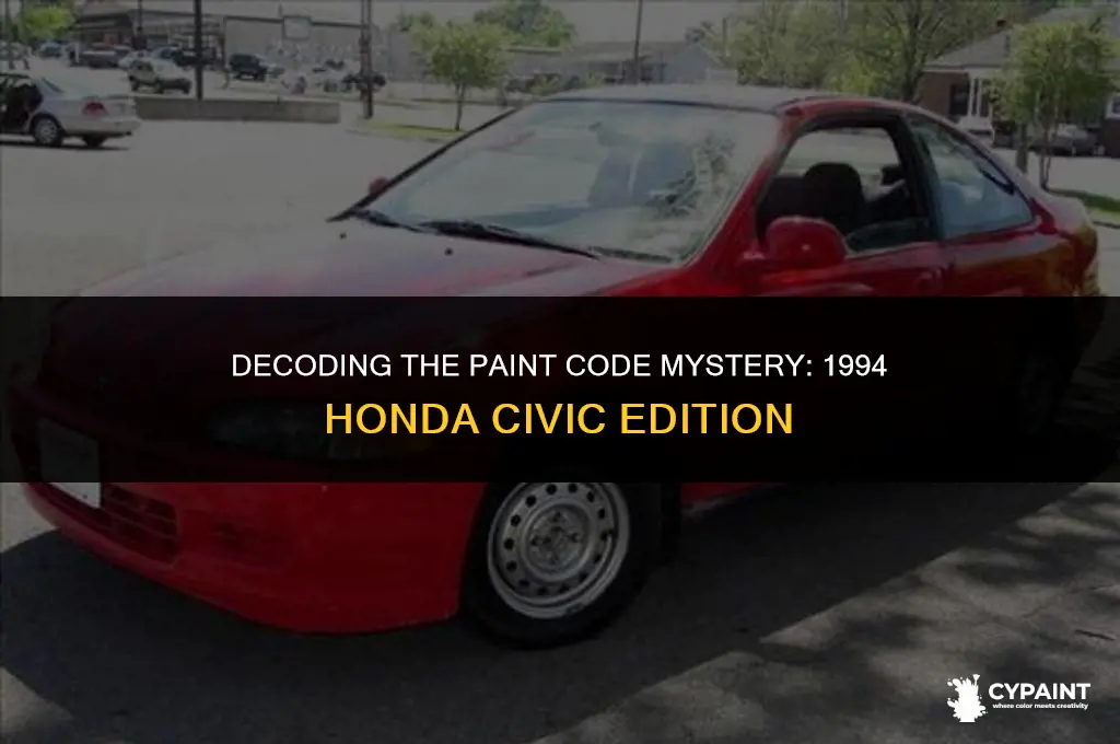 where is the paint code on a 1994 honda civic