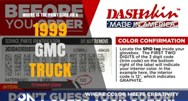 Decoding the Paint Code Mystery on Your 1999 GMC Truck