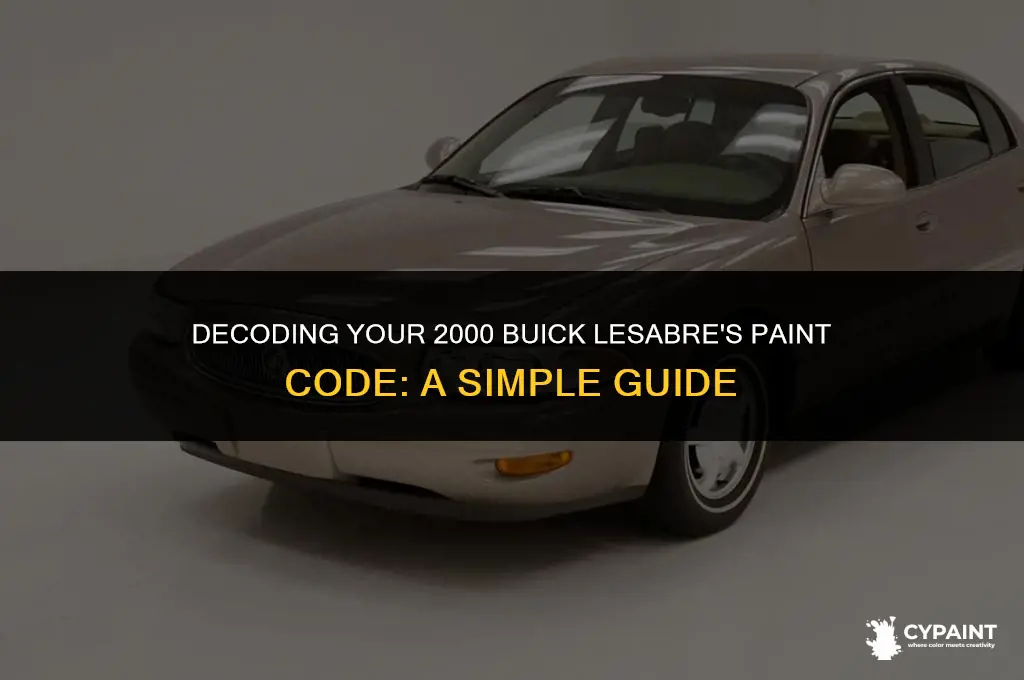 where is the paint code on a 2000 buick lesabre