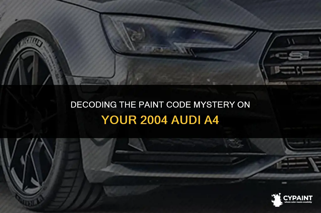 where is the paint code on a 2004 audi a4