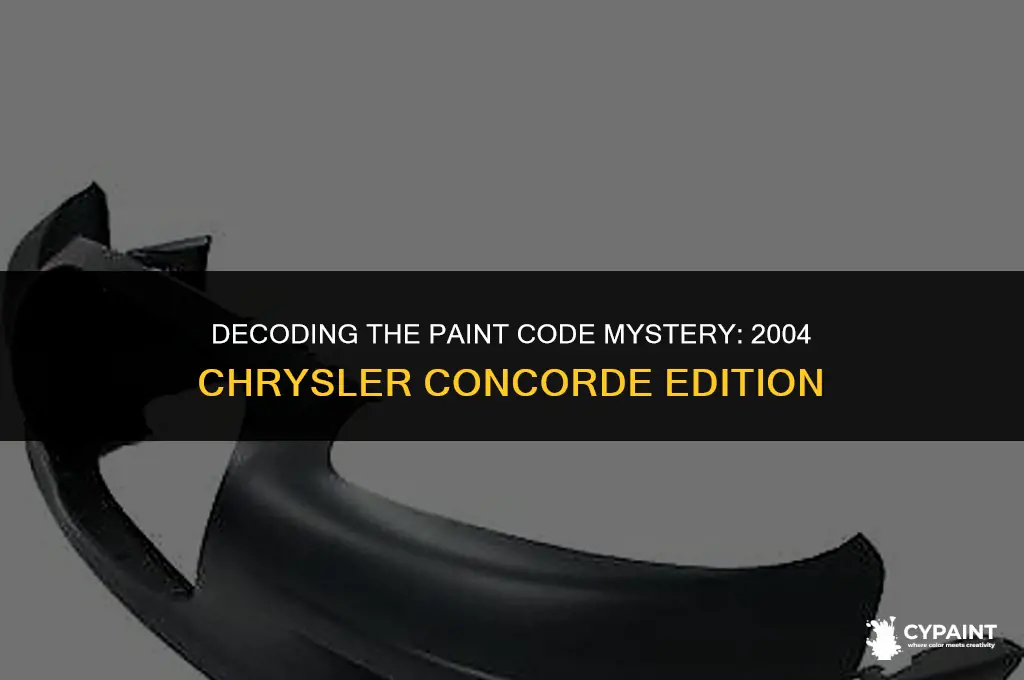 where is the paint code on a 2004 chrylser concorde