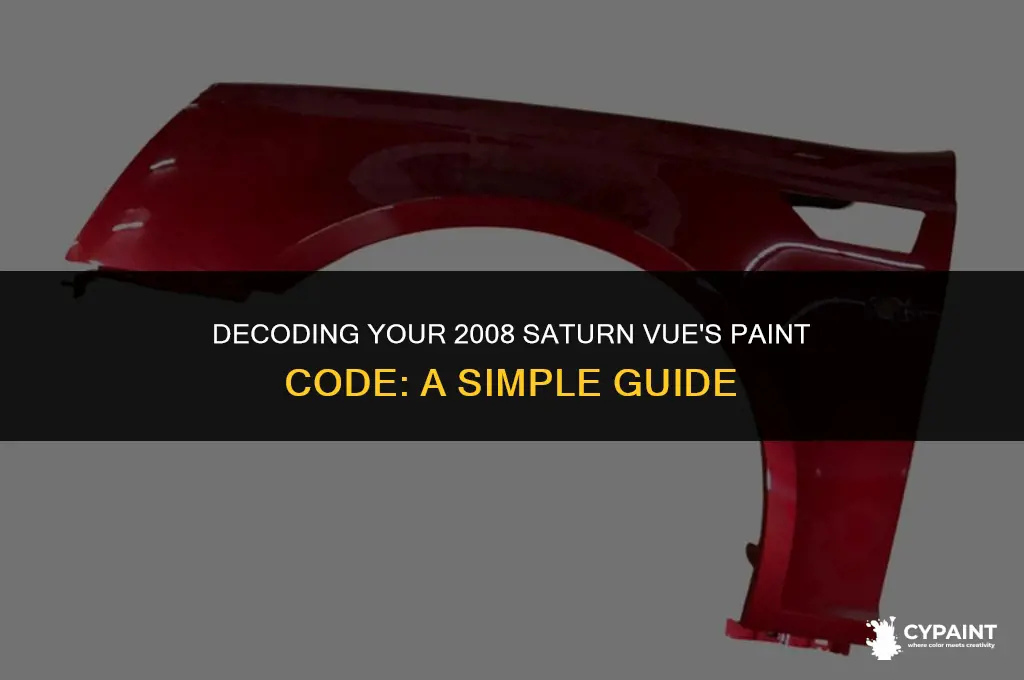 where is the paint code on a 2008 saturn vue