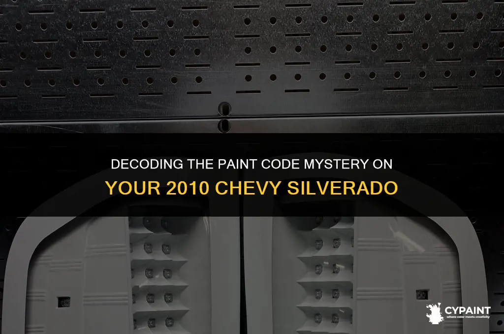 where is the paint code on a 2010 chevy silverado